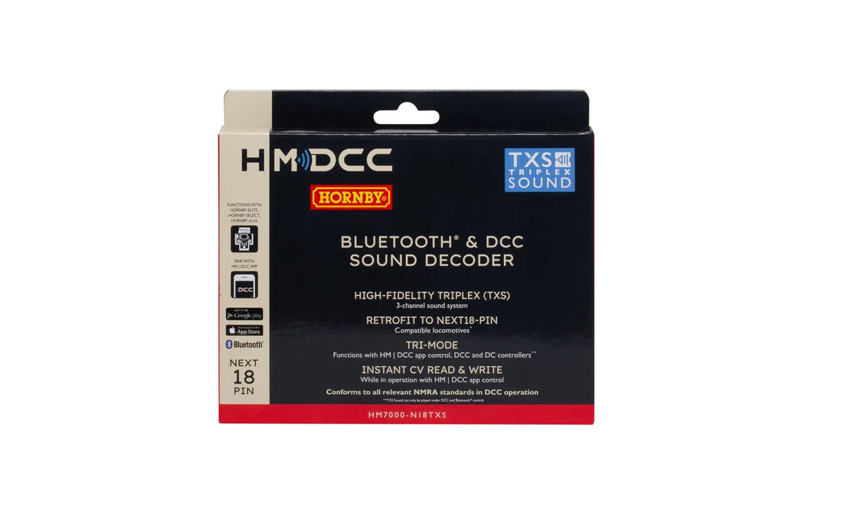Hornby R7345 HM7000-N18TXS: Bluetooth® & DCC Sound Decoder (Next18-pin)