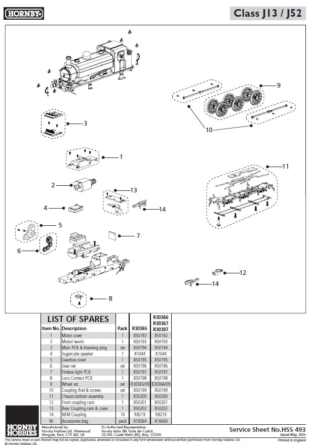 Hornby R30365 GNR - Class J13 - 1257
