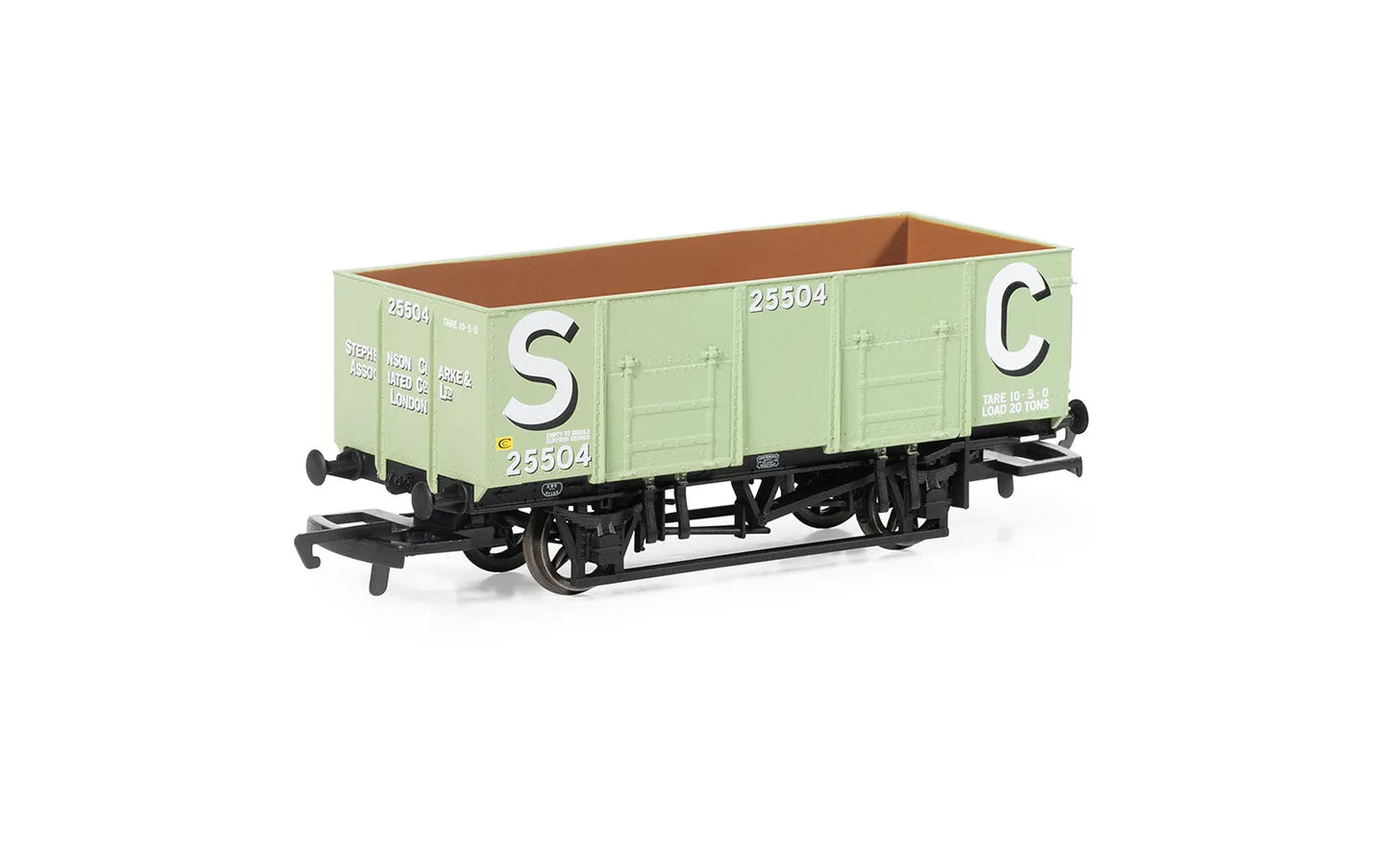 Hornby R60256 Stephenson & Clarke, 21T Steel Mineral Wagon, 25504 - Era 3
