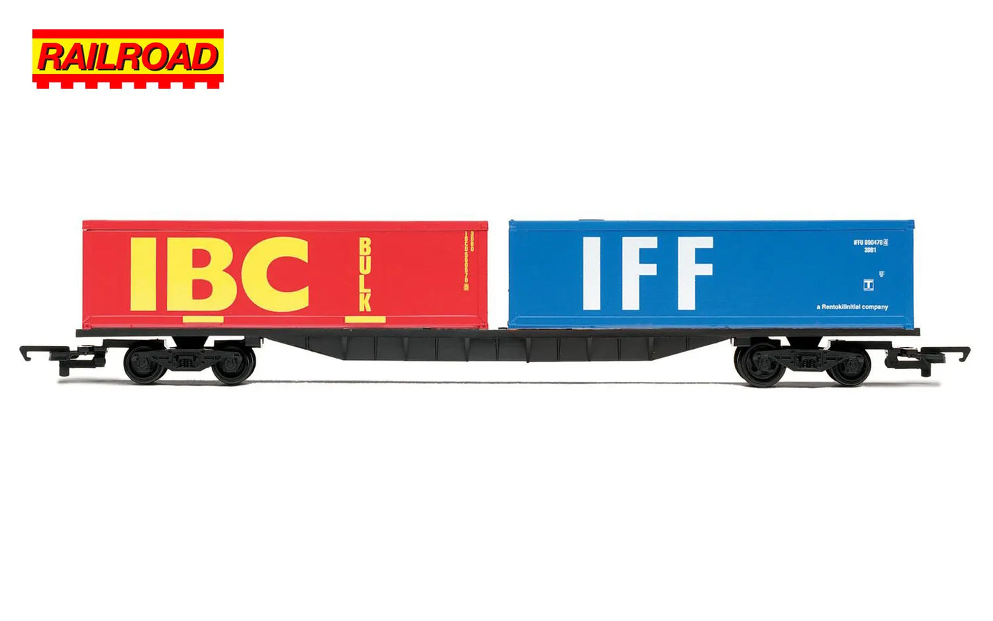 Hornby R6425 RailRoad BR, FFA Container Wagon, with two 30' containers - Era 7