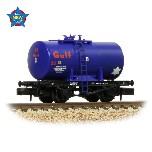 GRAHAM FARISH 378-001A N GAUGE 14T ANCHOR-MOUNTED TANK WAGON 'GULF' BLUE