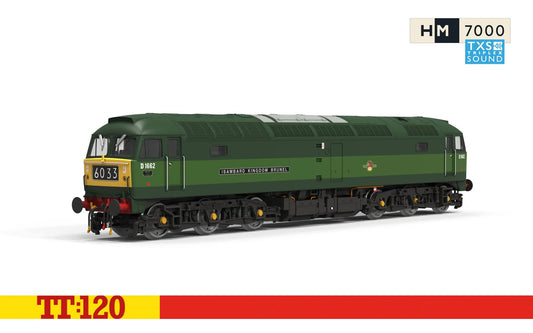 PREORDER Hornby TT3096TXSM BR - Two-Tone Green - Class 47 - D1662 'Isambard Kingdom Brunel' (DCC Sound Fitted)