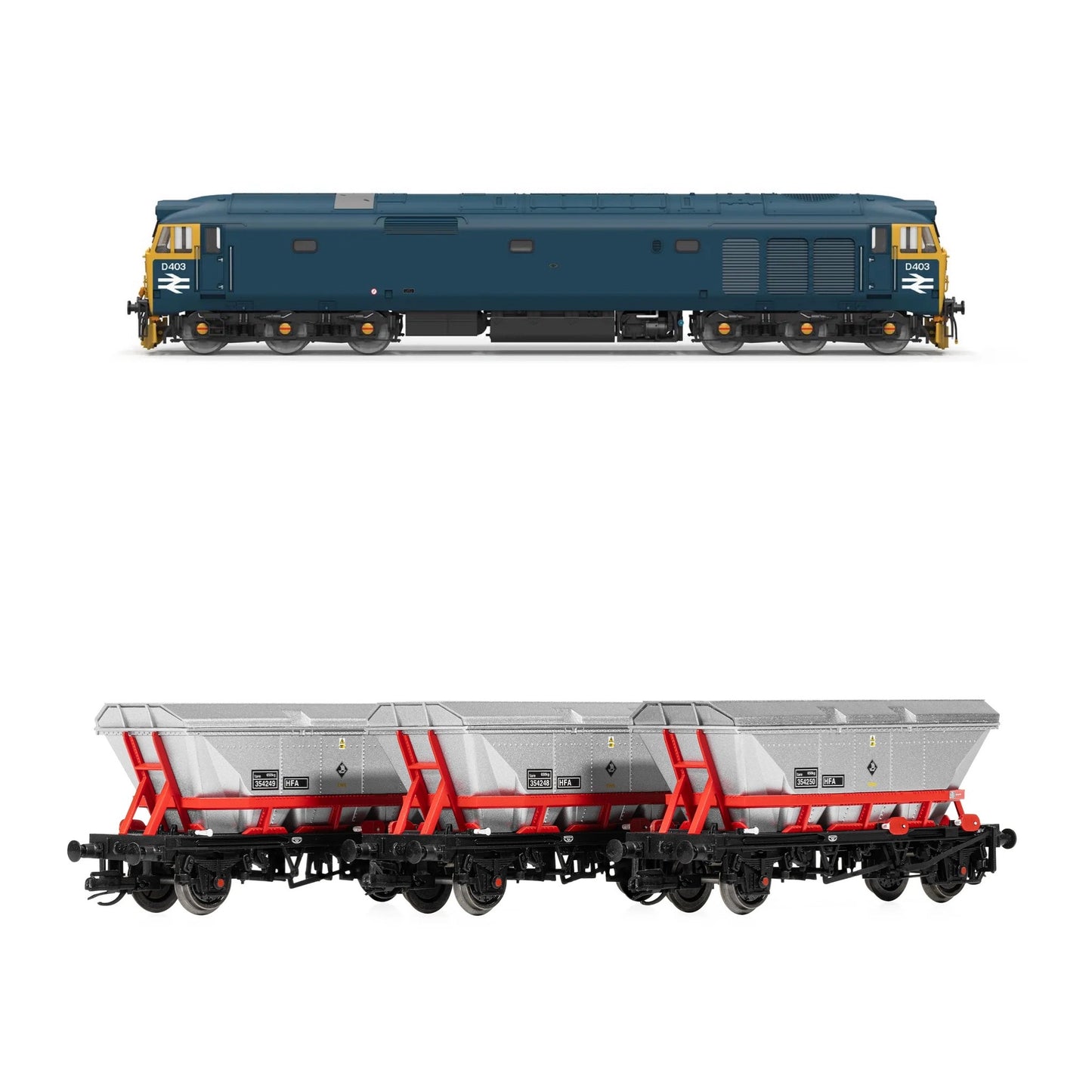 Hornby TT3066M BR - Class 50 - D403 & TT6036 EWS - HFA Hopper Wagon - Triple Pack Bundle