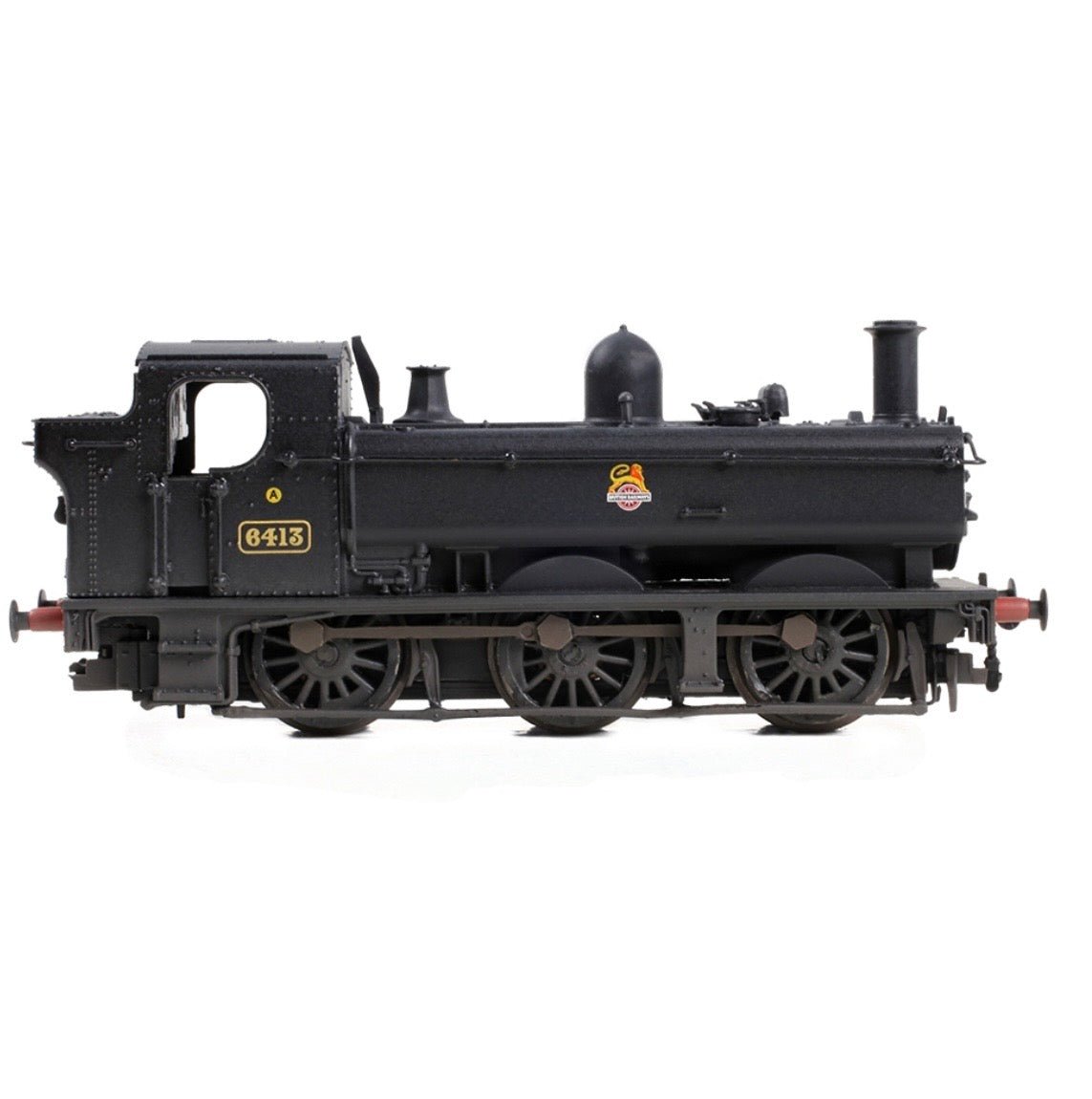 Graham Farish GWR 64XX Pannier Tank 6413 BR Black (Early Emblem) [W] 371-986C