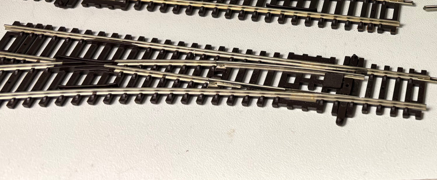 Preowned Hornby TT8008 Left Hand Point 166mm 15° 631mm