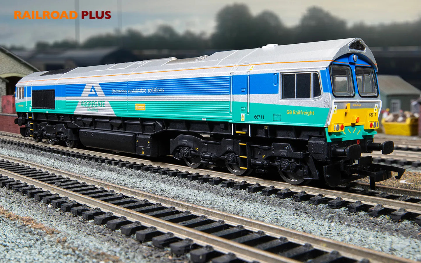 Hornby R30428 RailRoad Plus: Class 66 - Aggregates Industries - 66711 'Sence'