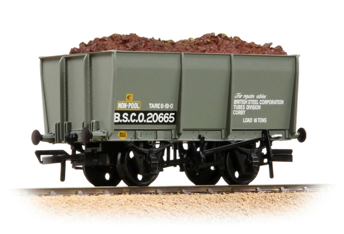 Bachmann Branchline 16T Steel Slope-Sided Tippler Mineral Wagon BSC Grey [WL]
