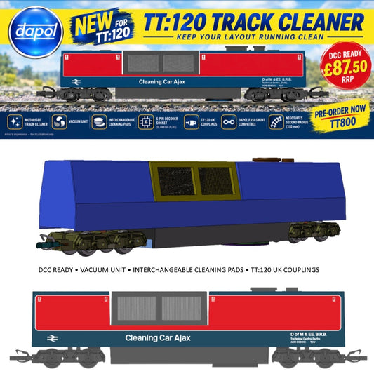 PREORDER DAPOL TT800 TT:120 TRACK CLEANING CAR AJAX BR RESEARCH TEST CAR LIVERY