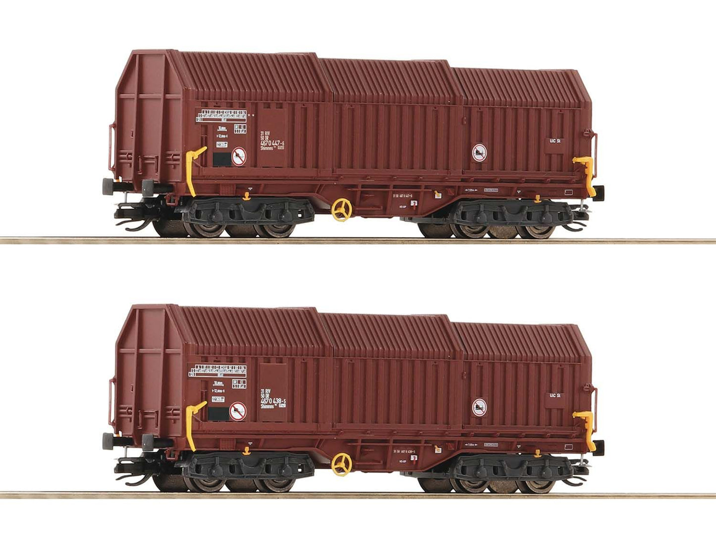 Roco 6680009 DR Shimmns Telescopic Covered Wagon Set (2) IV
