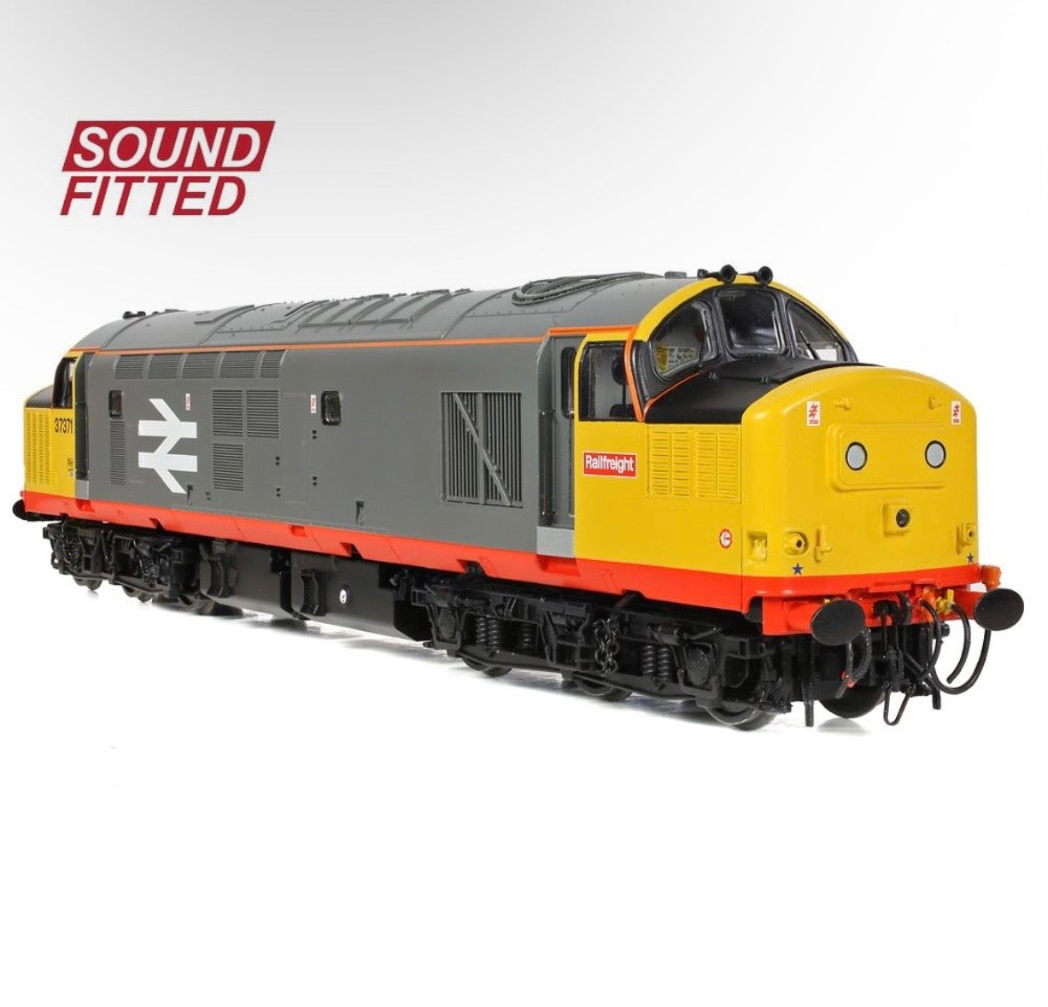 Bachmann Branchline Class 37/0 Centre Headcode 37371 BR Railfreight (Red Stripe)