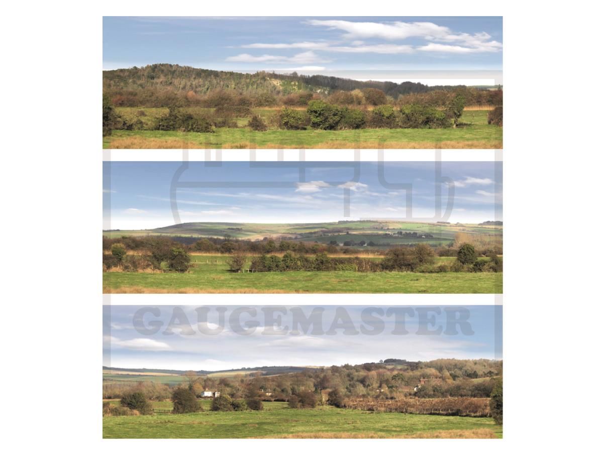Gaugemaster GM3700101 Valley Medium Photo Backscene (2038x228mm) 1:120 Scale, TT Scale