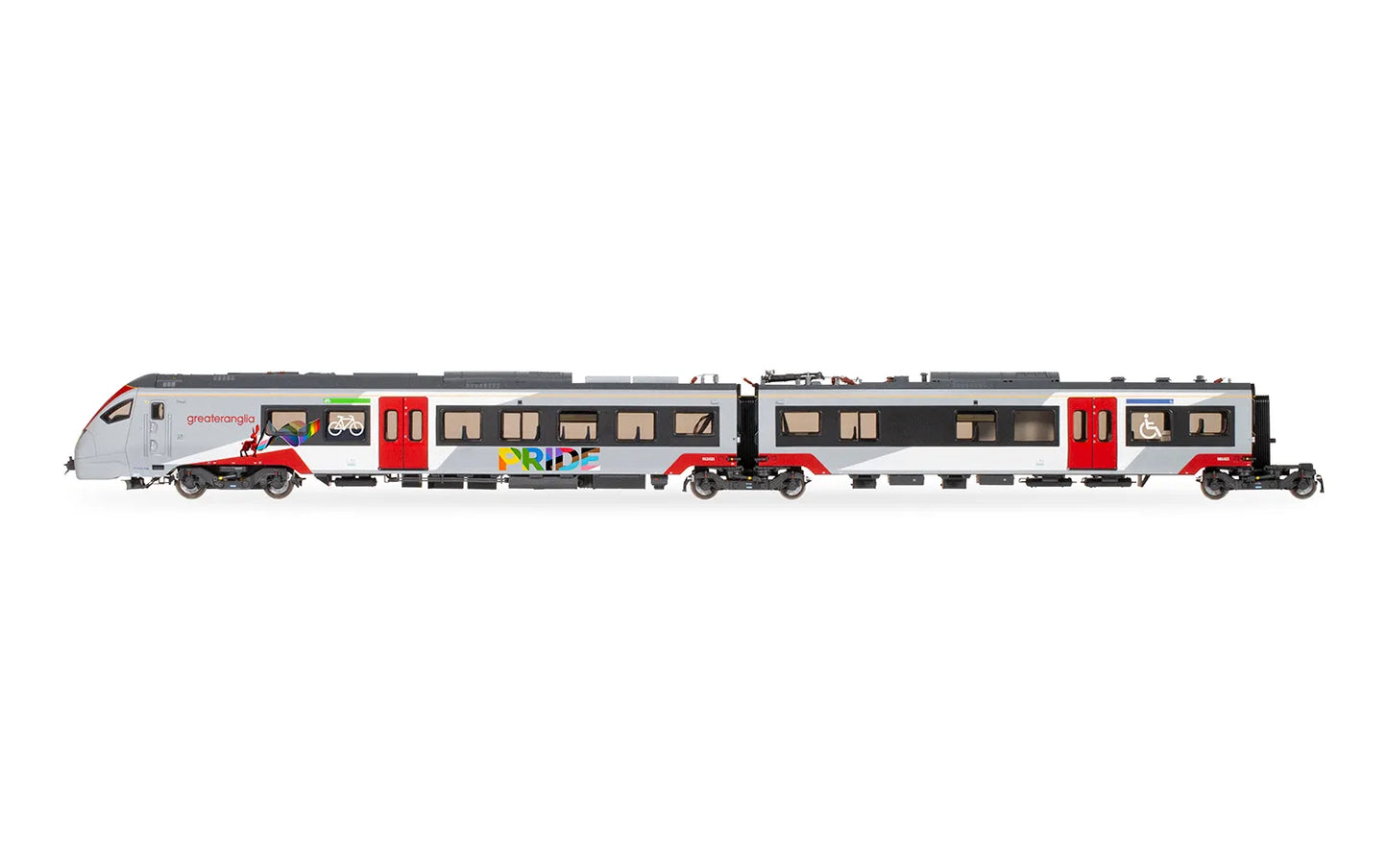 Hornby R30446 Greater Anglia - Class 755/4 'FLIRT' - 4 Car Train Pack (Pride Livery)