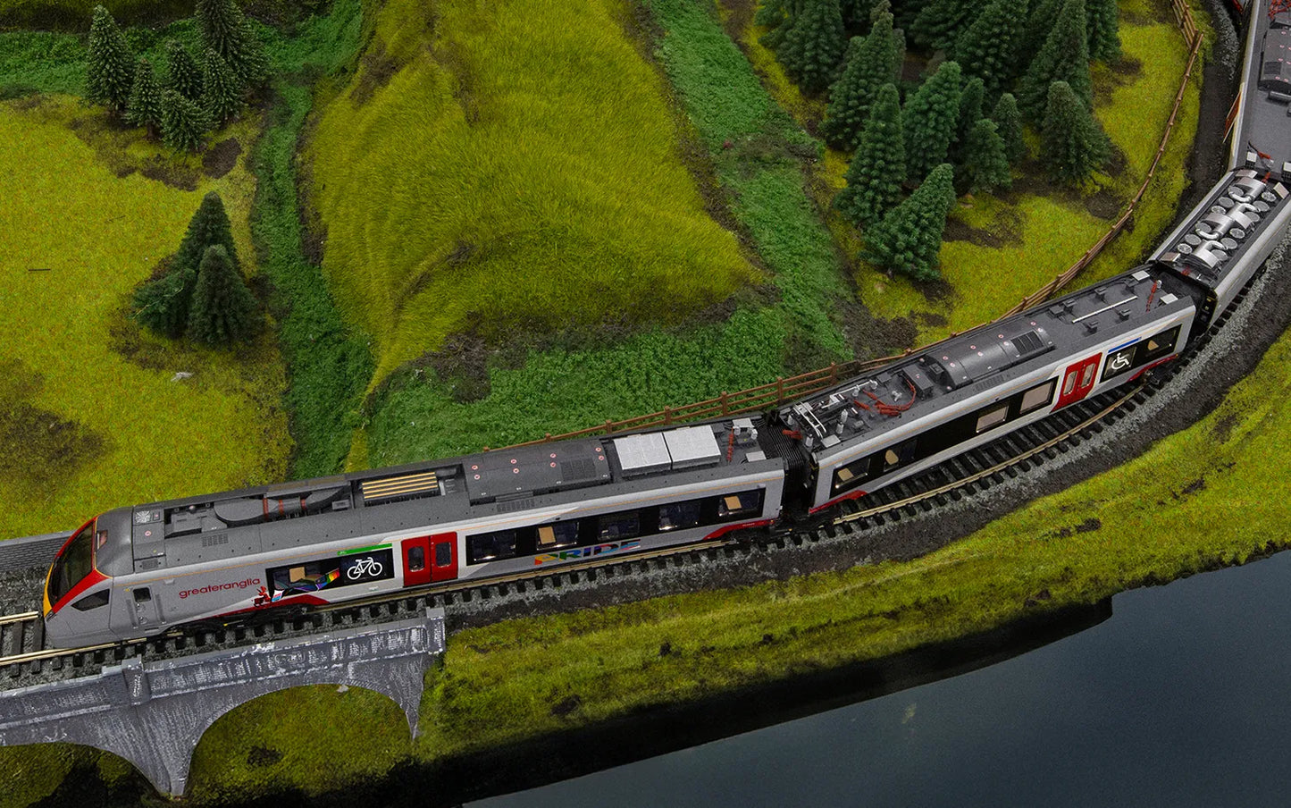 Hornby R30446 Greater Anglia - Class 755/4 'FLIRT' - 4 Car Train Pack (Pride Livery)