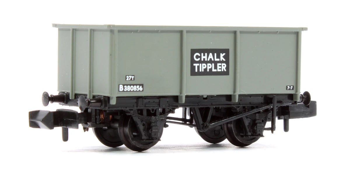 GRAHAM FARISH 377-276B BR 27T STEEL TIPPLER WAGON BR GREY 'CHALK' NO. B380856