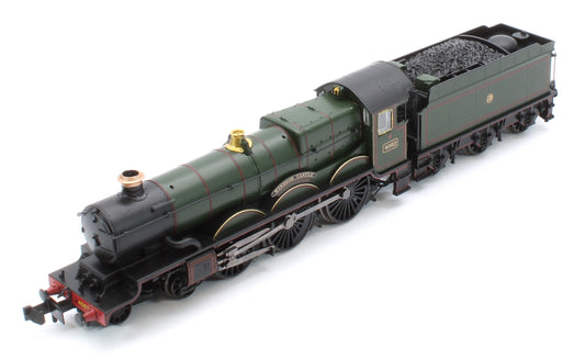 GRAHAM FARISH 372-035 GWR 4073 'CASTLE' 4082 'WINDSOR CASTLE' GWR LINED GREEN (SHIRTBUTTON)
