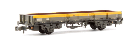 GRAHAM FARISH 377-730B BR ZAA 'PIKE' OPEN WAGON BR ENGINEERS GREY & YELLOW NO.DC460019 - WEATHERED