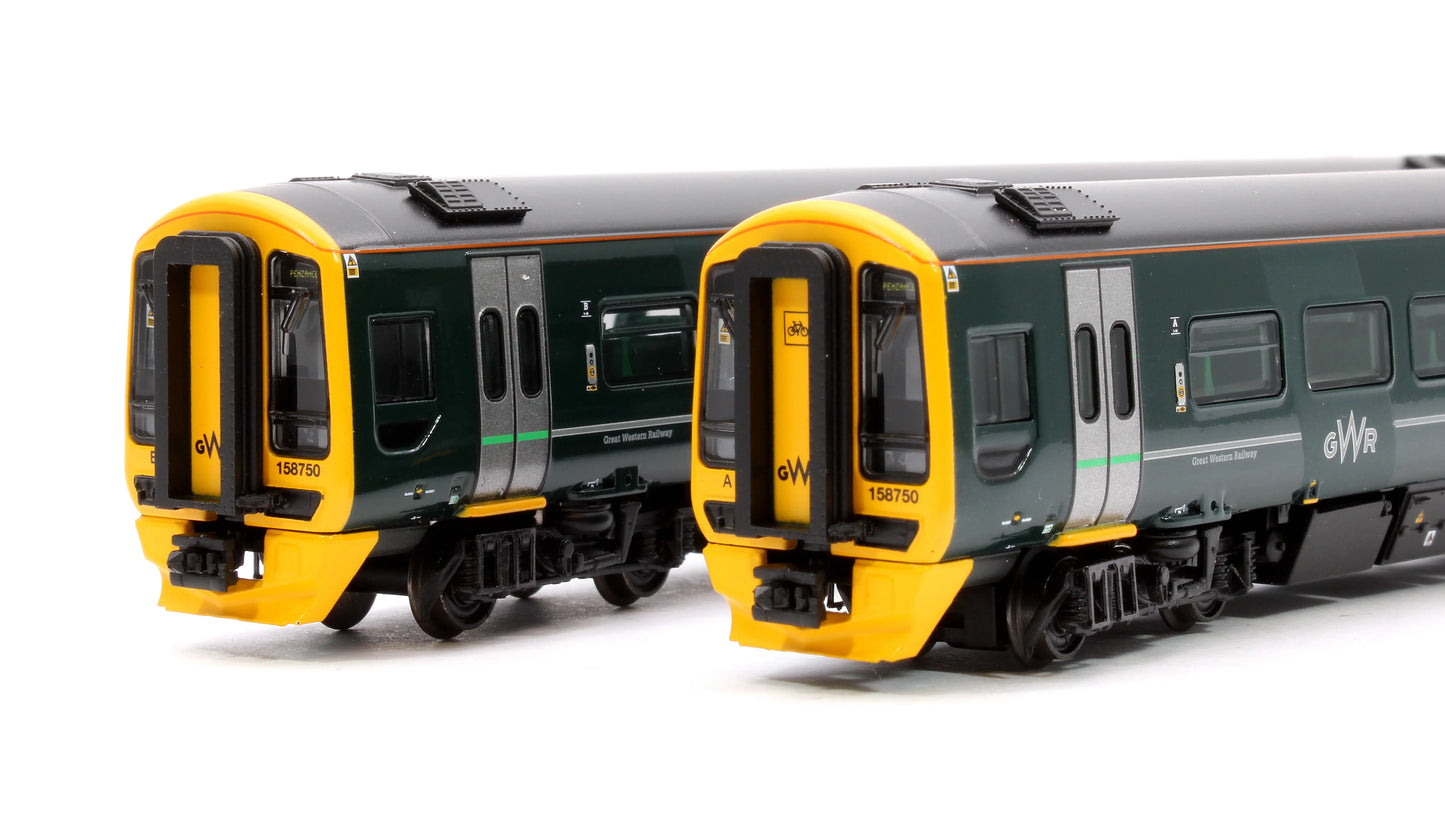 GRAHAM FARISH 371-857A CLASS 158 2-CAR DMU 158750 GWR GREEN (FIRSTGROUP)