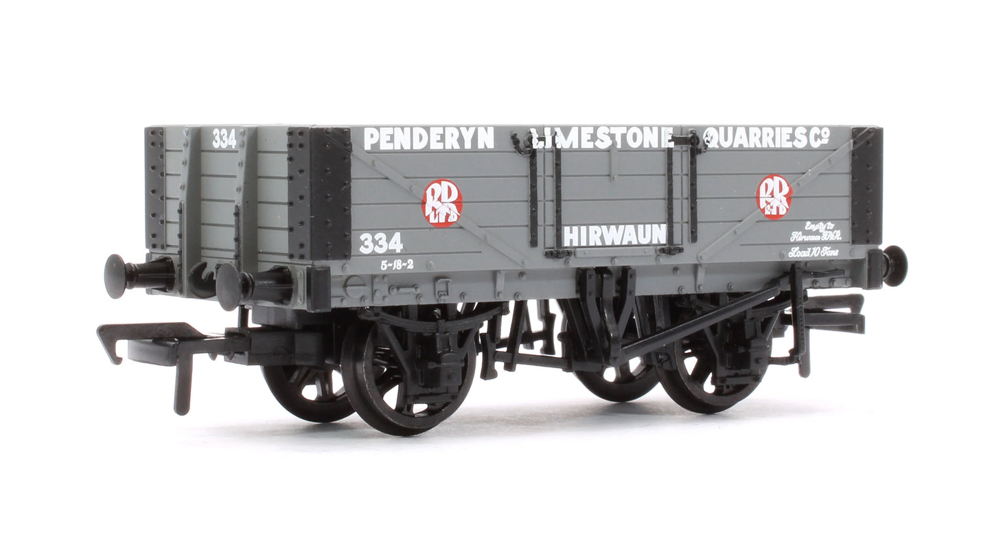 Bachmann Branchline 5 Plank Wagon Steel Floor 'Penderyn Limestone Quarries Co.' Grey