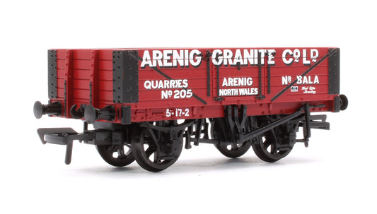 Bachmann Branchline 5 Plank Wagon Steel Floor 'Arenig Granite Co. Ltd.' Red
