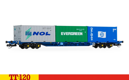 Hornby TT6032 Touax KFA Container Wagon with 3x20 Containers