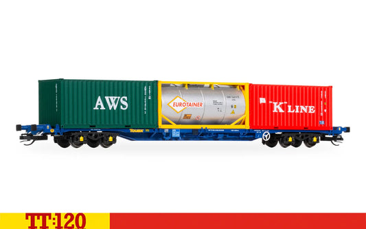 Hornby TT6030 Touax KFA Container Wagon with 3x20 Containers